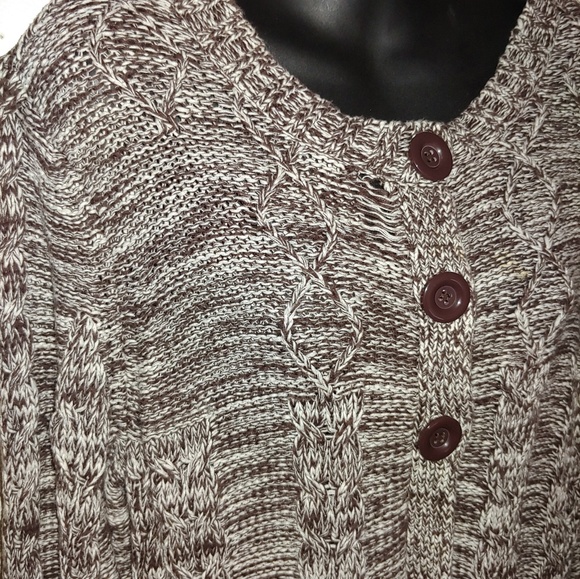 Cato Sweaters - CATO Brown & White Sweater Cardigan